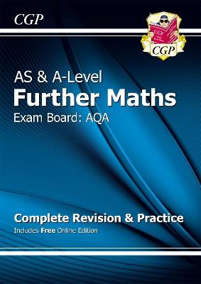 AS & A-Level Further Maths for AQA: Complete Revision & Practice with Online Edition - CGP Books - cover