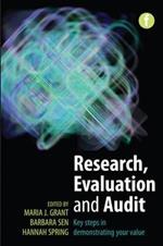 Research, Evaluation and Audit: Key Steps in Demonstrating Your Value