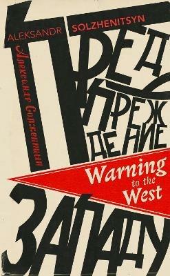 Warning to the West - Aleksandr Solzhenitsyn - cover