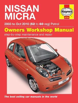 Nissan Micra (03 - Oct 10) Haynes Repair Manual: 45202 - Haynes Publishing - cover