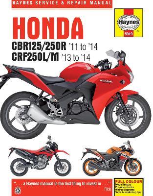 Honda CBR125R, CBR250R, CBR300R, CB300F & CRF250 (11-18) - Haynes Publishing - cover