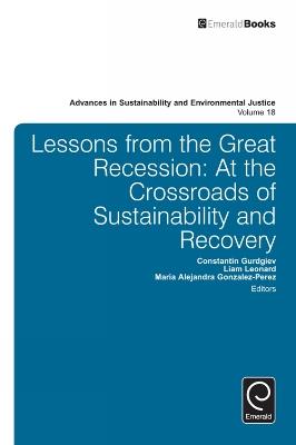 Lessons from the Great Recession: At the Crossroads of Sustainability and Recovery - cover