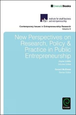 New Perspectives on Research, Policy & Practice in Public Entrepreneurship - cover