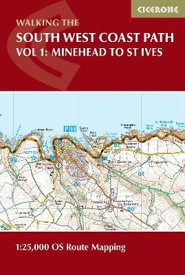 South West Coast Path Map Booklet - Vol 1: Minehead to St Ives: 1:25,000 OS Route Mapping - Paddy Dillon - cover