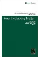 How Institutions Matter!