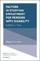 Factors in Studying Employment for Persons with Disability: How the Picture can Change - cover