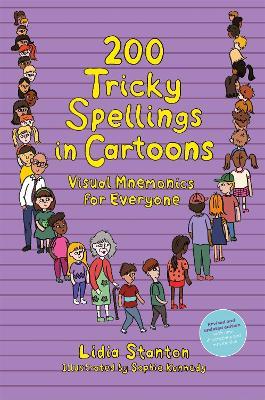 200 Tricky Spellings in Cartoons: Visual Mnemonics for Everyone - US edition - Lidia Stanton - cover