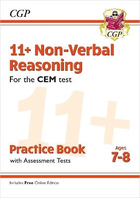 11+ CEM Non-Verbal Reasoning Practice Book & Assessment Tests - Ages 7-8 (with Online Edition) - CGP Books - cover