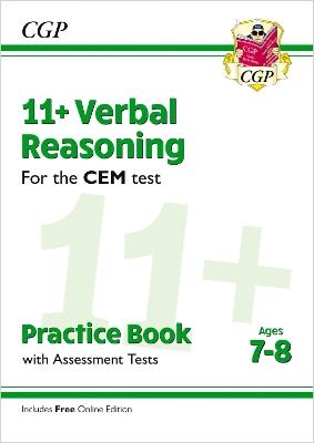 11+ CEM Verbal Reasoning Practice Book & Assessment Tests - Ages 7-8 (with Online Edition) - CGP Books - cover