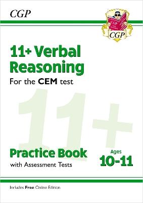 11+ CEM Verbal Reasoning Practice Book & Assessment Tests - Ages 10-11 (with Online Edition) - CGP Books - cover