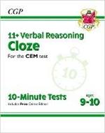 11+ CEM 10-Minute Tests: Verbal Reasoning Cloze - Ages 9-10 (with Online Edition)