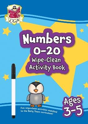 New Numbers 0-20 Wipe-Clean Activity Book for Ages 3-5 (with pen) - CGP Books - cover