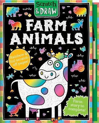Scratch and Draw Farm Animals - Scratch Art Activity Book - Arthur Over - cover