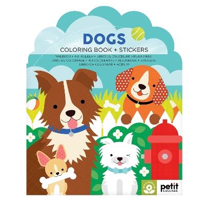 Dogs Coloring Book + Stickers - Petit Collage - cover