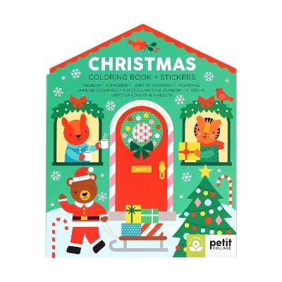 Christmas Coloring Book + Stickers - Petit Collage - cover