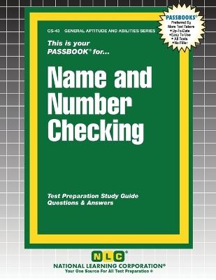 Name and Number Checking - cover