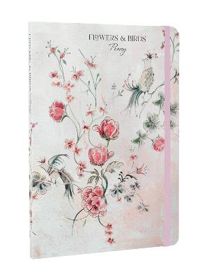 Flowers & Birds Peony A5 Notebook - cover