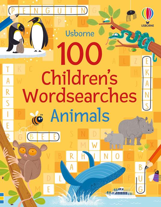 100 Children's Wordsearches: Animals - Phillip Clarke - cover