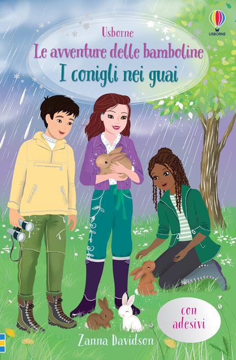 I conigli nei guai. Con adesivi - Zanna Davidson - copertina