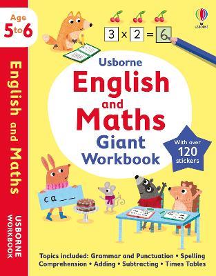 Usborne English and Maths Giant Workbook 5-6 - Holly Bathie,Jessica Greenwell,Jane Bingham - cover