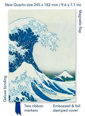 Katsushika Hokusai: The Great Wave (Foiled Quarto Journal) - cover
