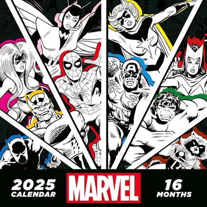 Marvel 2025 calendario 30 x 30 cm pyramid - copertina