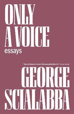 Only a Voice: Essays - George Scialabba - cover