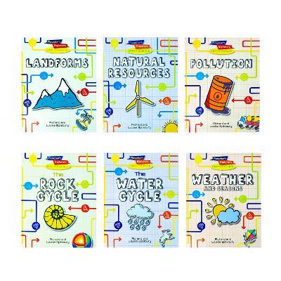 Flowchart Explorers Earth Science STEM 6 Geography Science Books Set: (Landforms, Natural Resources, Pollution, Rock Cycle, Water Cycle, Weather) - Richard and Louise Spilsbury - cover