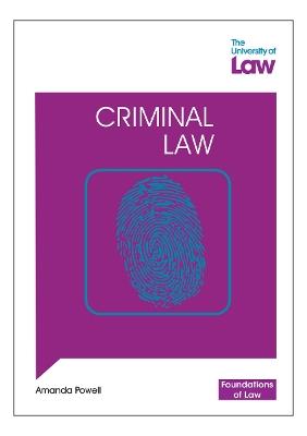 Foundations of Law - Criminal Law - Amanda Powell - cover