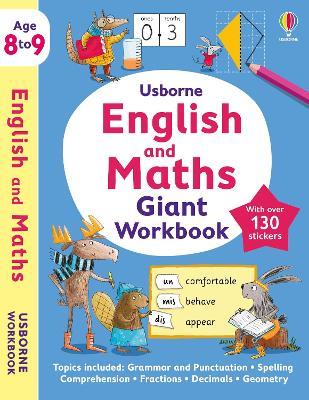 Usborne English and Maths Giant Workbook 8-9 - Usborne - cover