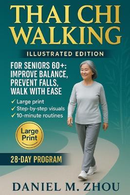 Thai Chi Walking: For Seniors Over 60. A Complete 28-Day Program to Prevent Falls, Regain Balance, Reduce Joint Pain & Maintain Independence with Easy-to-Follow 10-Min Daily Exercises - Daniel M Zhou - cover