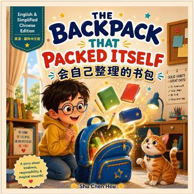 The The Backpack That Packed Itself 会自己整理的书包: English & Simplified Chinese Bilingual Picture Book About Responsibility, Kindness, Good Habits, and Helping Others - Shu Chen Hou - cover