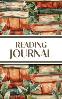 Reading Journal (Watercolour Stacked Books with Leaves): 6"x9" Hardcover Book Lover's Diary; Book/Series Reviews, Reading Tracker, Favorite Book List, Favorite Quotes, Reading Challenges, and More! - Revive Stationery - cover