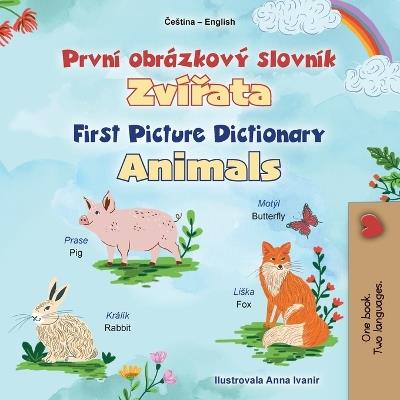 First Picture Dictionary - Animals (Czech English Bilingual Children's Book) - Kidkiddos Books - cover