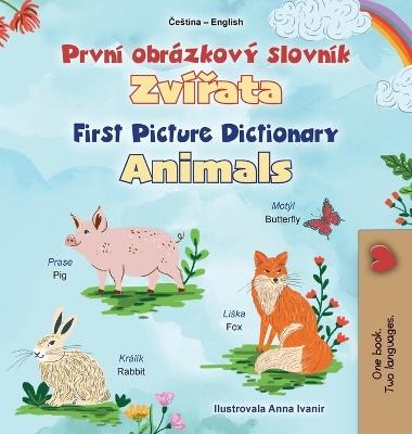 First Picture Dictionary - Animals (Czech English Bilingual Children's Book) - Kidkiddos Books - cover