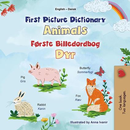 First Picture Dictionary Animals Første Billedordbog Dyr - KidKiddos Books - ebook