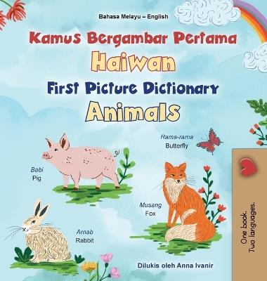 First Picture Dictionary - Animals (Malay English Bilingual Children's Book) - Kidkiddos Books - cover