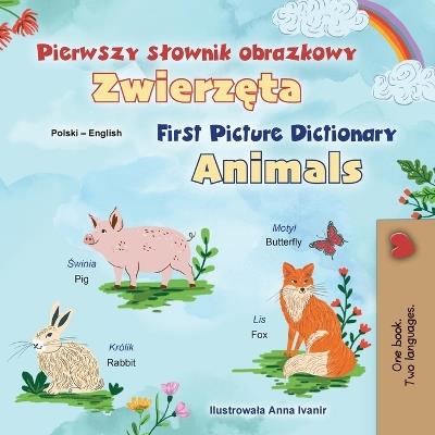 First Picture Dictionary - Animals (Polish English Bilingual Children's Book) - Kidkiddos Books - cover