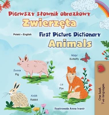 First Picture Dictionary - Animals (Polish English Bilingual Children's Book) - Kidkiddos Books - cover