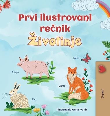 First Picture Dictionary - Animals (Serbian Children's Book - Latin Alphabet) - Kidkiddos Books - cover