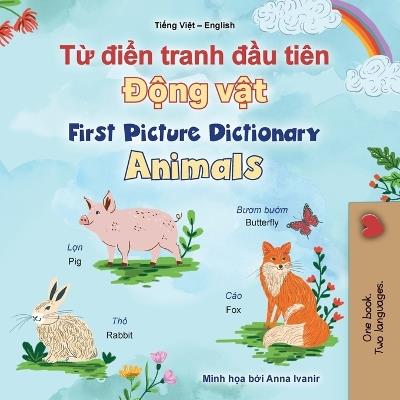 First Picture Dictionary - Animals (Vietnamese English Bilingual Children's Book) - Kidkiddos Books - cover