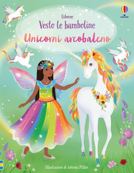 Valigetta Vesto le bamboline. Con adesivi. Ediz. a colori. Vol. 5: Fate ballerine-Il regno incantato-Unicorni arcobaleno-Il regno delle sirene - Fiona Watt - 2