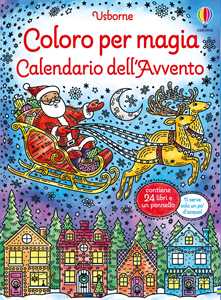 Calendario dell'Avvento. Coloro per magia. Con pennellino