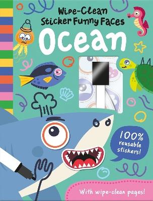 Wipe-Clean Sticker Funny Faces Ocean - Rob Abbott - cover