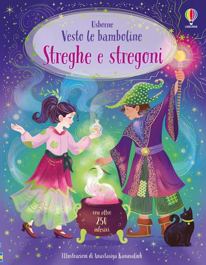 Streghe e stregoni. Con adesivi. Ediz. a colori - Fiona Watt - copertina