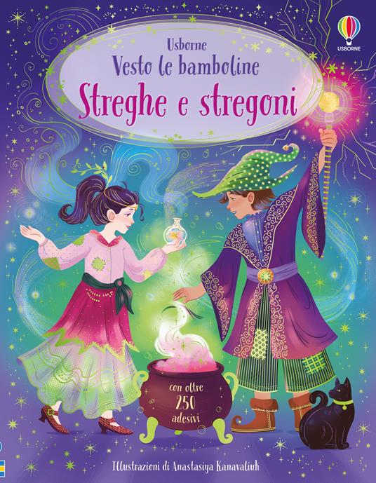 Streghe e stregoni. Con adesivi. Ediz. a colori - Fiona Watt - copertina
