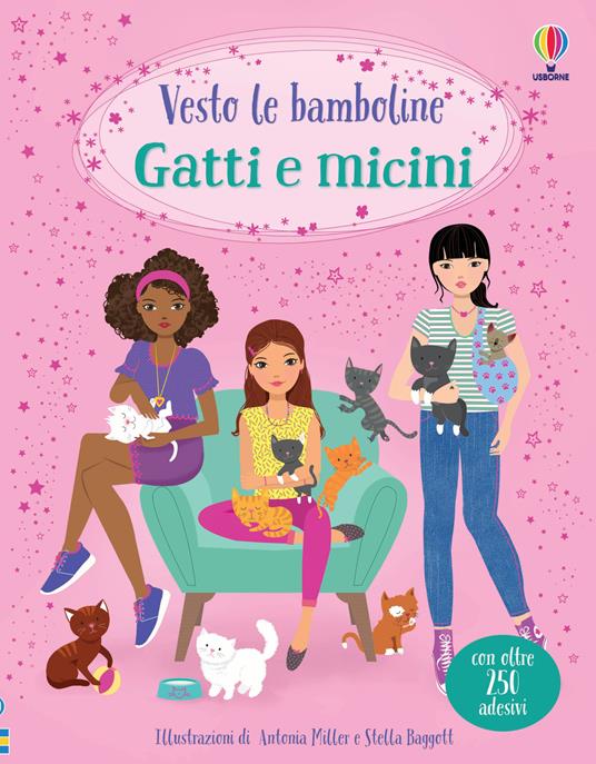 Gatti e micini. Con adesivi. Ediz. a colori - Lucy Bowman - copertina