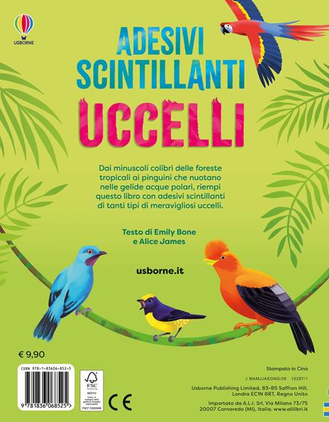 Uccelli. Adesivi scintillanti - Emily Bone,Alice James - 3