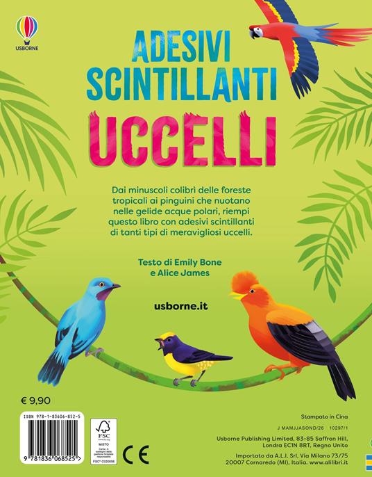 Uccelli. Adesivi scintillanti - Emily Bone,Alice James - 3
