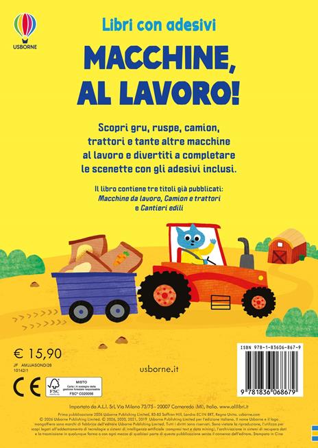 Macchine, a lavoro! Con adesivi. Ediz. illustrata - Jane Bingham,Hannah Watson - 2